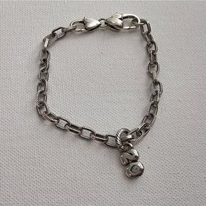 Brighton Heart Clasp Charm Bracelet Silver Plated Link Chain Fashion Jewelry‎